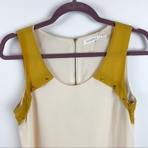 Blu Pepper Dress, Cream & Yellow, Size S
